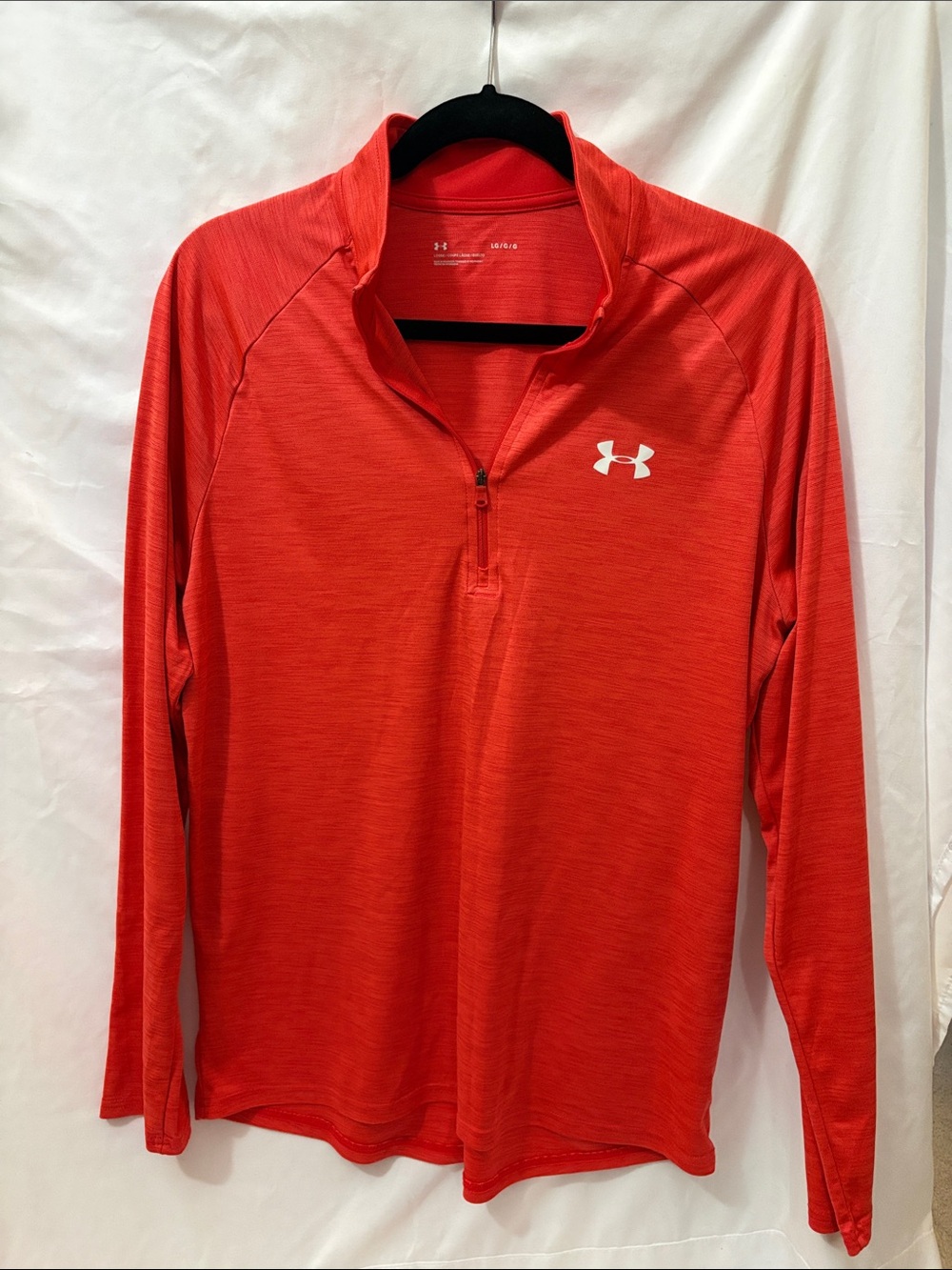 Under Armour Men’s Bright Red 1/4 Zip Athletic Pullover